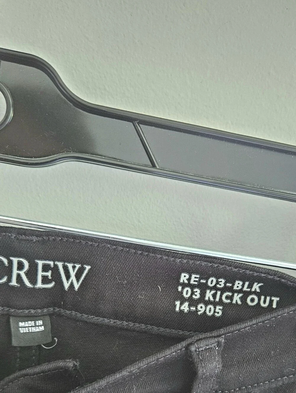 J. Crew RE-03 Black Kick Out Jeans